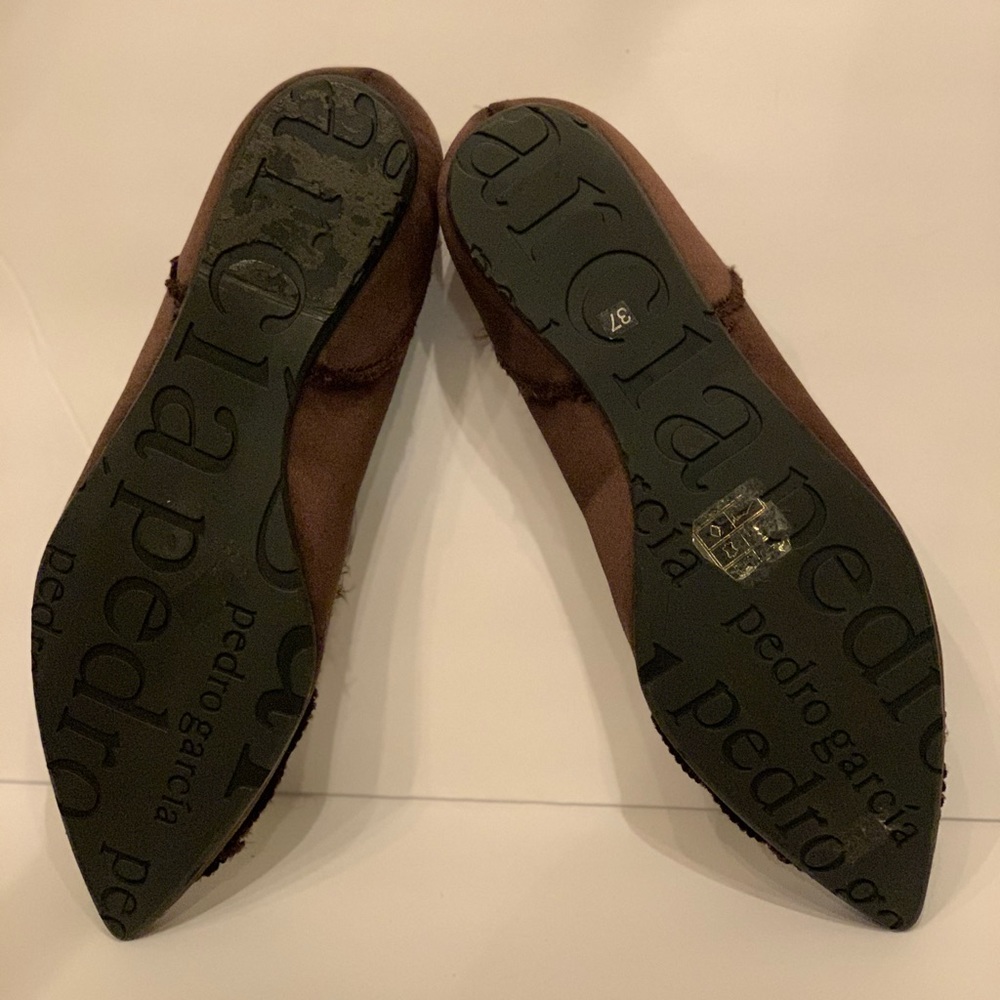 Designer Pedro Garcia Brown Ballet Flats - Picture 4 of 4